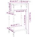 vidaXL Bočný stolík sivý dub sonoma 40x30x75 cm spracované drevo