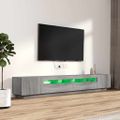 vidaXL 3-dielna súprava TV skriniek s LED sivá sonoma spracované drevo
