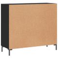 vidaXL Komoda čierna 90x34x80 cm kompozitné drevo