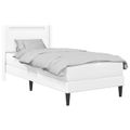 vidaXL Rám postele s matracom Biela 90 x 200 cm Umelá koža