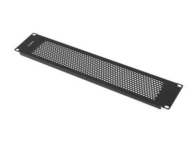 19'' Plastový rýchlomontážny ohnivzdorný zaslepovací panel 2U čierny lanberg