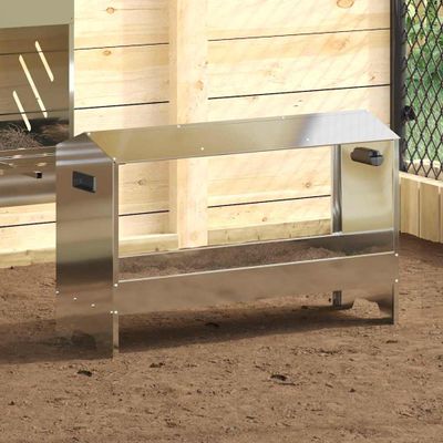 vidaXL Krmná žľab pre slede Strieborná 81 x 32 x 53,5 cm