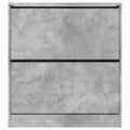 vidaXL Botník betónovo sivý 80x21x87,5 cm kompozitné drevo