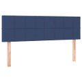vidaXL Čelo postele s LED modré 144x5x78/88 cm látka