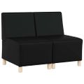 vidaXL Bezrúčková modulárna sofa jednotka 2 ks Čierna Umelá koža