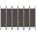 vidaXL Paraván so 6 panelmi, antracitový 240x180 cm