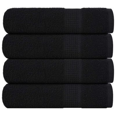 vidaXL Ručníky FROGN 4 ks čierne 50x100 cm 360 g/m²