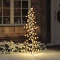 vidaXL Vianočný stromček 160 LED Teplá biela 150 cm Ratan