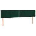vidaXL Čelo postele s LED tmavozelené 163x16x78/88 cm zamat