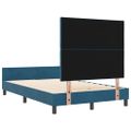 vidaXL Posteľ s pružinovým rámom Tmavomodrá 120 x 200 cm Zamat