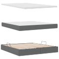vidaXL Postel s úložným prostorem a matrací Tmavo šedá 160 x 200 cm