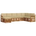 vidaXL Záhradná súprava gaučov 8 ks Prírodná a béžová