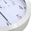 vidaXL Nástenné hodiny s pohonom Quartz, vlhkomer+ teplomer,biele 30cm