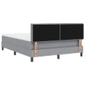vidaXL Posteľ s pružinovým rámom Svetlosivá 140 x 190 cm látka