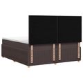 vidaXL Posteľ boxspring s matracom Tmavohnedá 200 x 200 cm Látka