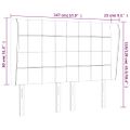 vidaXL Čelo postele so záhybmi zelený 147x23x118/128 cm látka