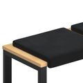 vidaXL Vankúš na lavičku 4 ks Zamat Čierna Hĺbka 35 cm