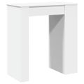 vidaXL Barový stôl a police biely 95x47x103,5 cm kompozitné drevo
