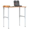 vidaXL Pracovný stôl 100x(55-60)x(71,5-98) cm masívny buk