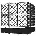 vidaXL Záhradný kvetináč 5 ks Čierna 120 x 120 x 125,5 cm PP