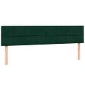 vidaXL Box Spring Posteľ s matracom a LED Tmavo zelená 200x210 cm Zamat