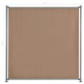 vidaXL Plotový panel s 2 stĺpikmi látkový 180x180 cm sivo-hnedý