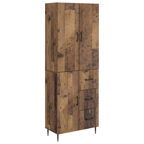 vidaXL Sada skríň 2 pcs Staré drevo 66 x 34,5 x 89,5 cm