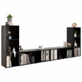 vidaXL TV skrinky 4 ks čierne 107x35x37 cm drevotrieska