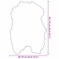 vidaXL Prehoz na stoličku z islandskej ovčej kože, čierny 70x110 cm