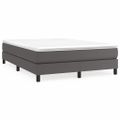 vidaXL Posteľný rám s boxspringom sivý 140x200 cm umelá koža
