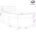vidaXL Posteľ boxspring s matracom Tmavosivá 80 x 200 cm Látka