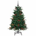 vidaXL Umelý vianočný stromček Zelená 150 cm PVC, kov a plast