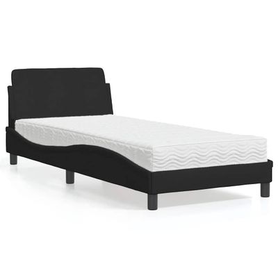 vidaXL Posteľ s matracom Dover čierna 80x200 cm látka