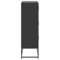 vidaXL Komoda čierna 68,5x38,5x123,5 cm oceľ