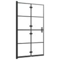 vidaXL Skladací sprchový kút ESG 80x140 cm čierny