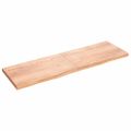 vidaXL Stolová doska bledohnedá 200x60x(2-6) cm ošetrený masívny dub