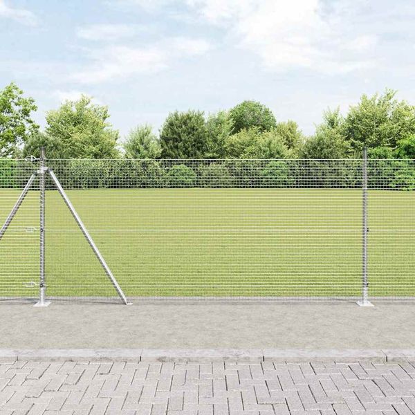 vidaXL Vonkajší zváraný drôtový plot s betónovým základom 100 x 0,8 m