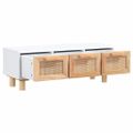 vidaXL Konferenčný stolík biely 80x40x30 cm spracov. drevo a borovica