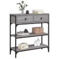 vidaXL Konzolový stolík sivý sonoma 72,5x25x75 cm kompozitné drevo