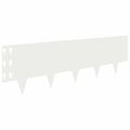 vidaXL Obrubník trávnika 10 ks 100 x 30 cm Oceľ Biela