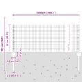 vidaXL Zvarené pletivo s podperami 50 x 0,5 m PVC potiahnutá oceľ