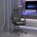 vidaXL Otočná herná stolička s podnožkou čierna umelá koža