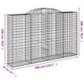 vidaXL Oblúkové gabiónové koše 10 ks 300x50x180/200cm pozink. železo