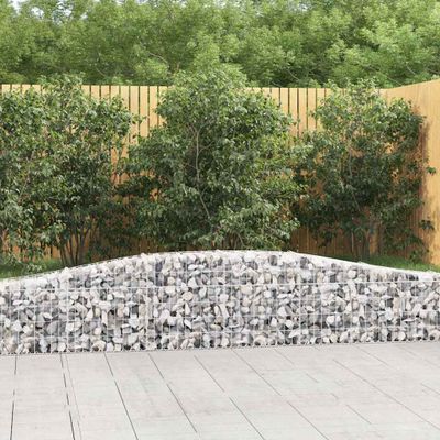vidaXL Oblúkový gabionový kôš 10 ks 400x30x40/60 cm pozinkované železo