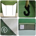 vidaXL Párty stan 10-miestny Zelená 185T Polyester s PU náterom