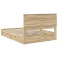 vidaXL Úložná posteľ Sonoma dub 150 x 200 cm Kompozitné drevo