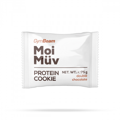 MoiMüv Protein Cookie - GymBeam, dvojitá čokoláda, 75 g