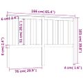 vidaXL Čelo postele biele 166x6x101 cm masívna borovica