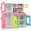 vidaXL Detská kuchynka MDF 80x80x85 cm viacfarebná