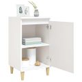 vidaXL Nočný stolík biely 40x35x70 cm spracované drevo